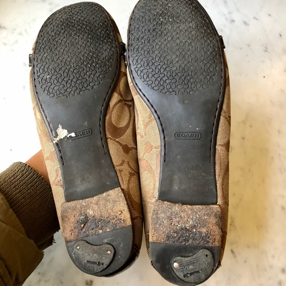 Coach Katrin Signature Canvas Brown Loafers Flats Shoes - Picture 6 of 7